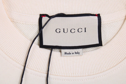 Sweat-shirt Gucci à logo G entrelacé - Crème