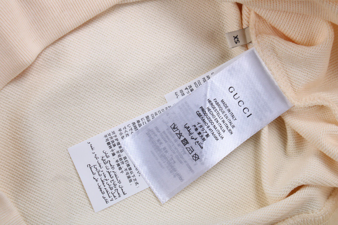 Sweat-shirt Gucci à logo G entrelacé - Crème