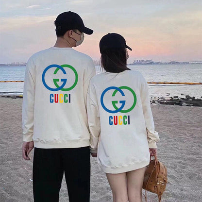 Sweat-shirt Gucci à logo G entrelacé - Crème