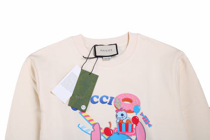 Sweat-shirt Gucci Stitch Donut - Crème