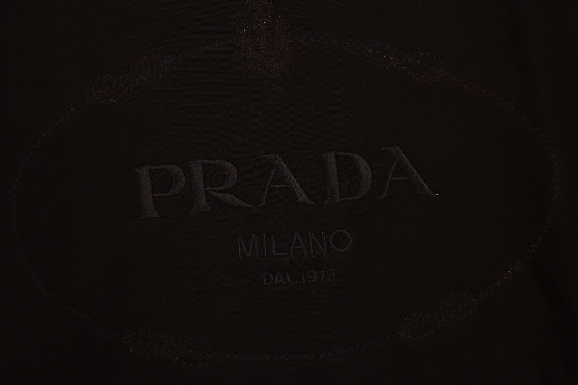 Sweat à capuche noir Prada Milano