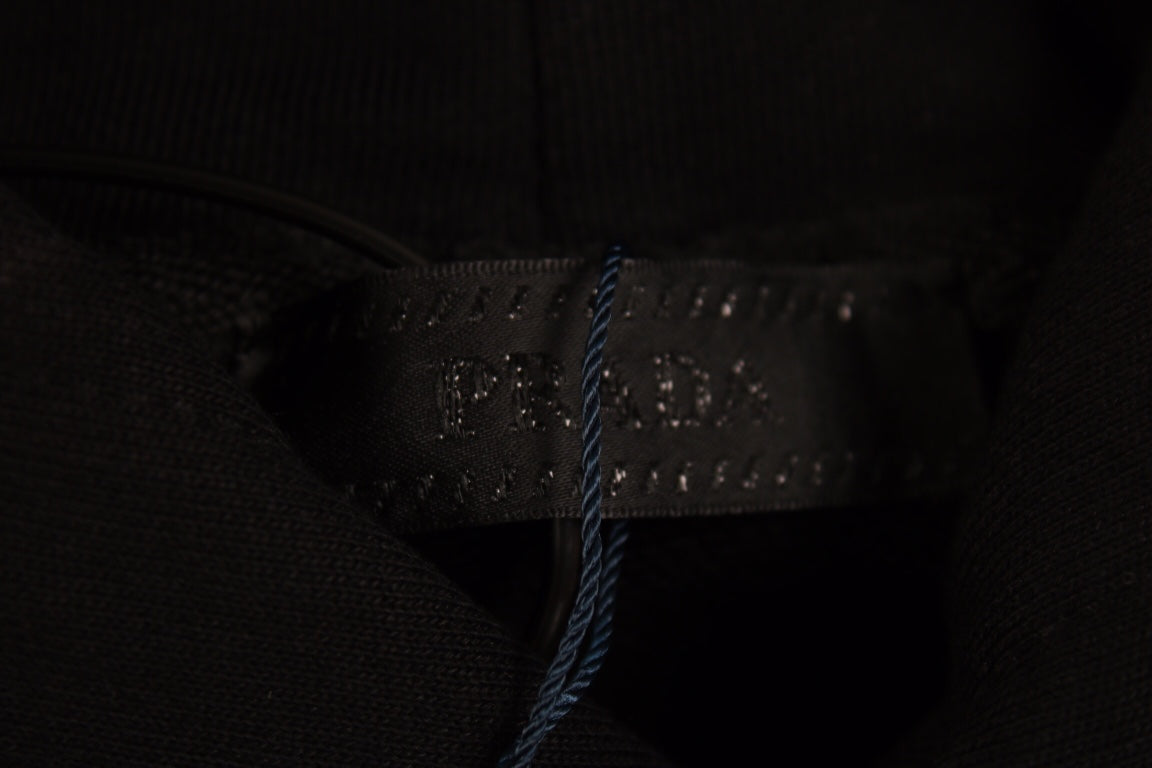 Sweat à capuche noir Prada Milano