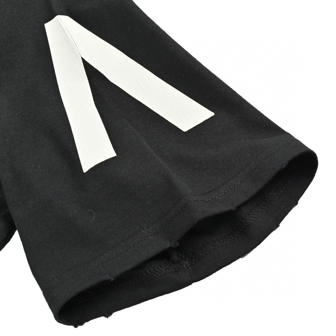 T-shirt graphique Balenciaga blanc à logo (noir)