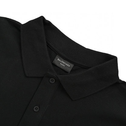 Polo noir Balenciaga à logo BB