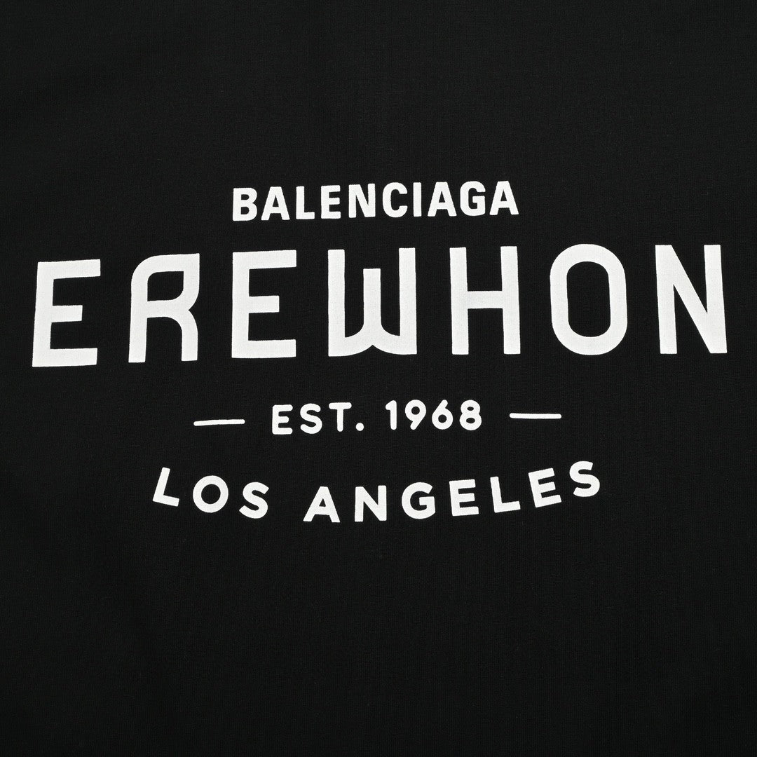 T-shirt beige Balenciaga avec motif EREWHON