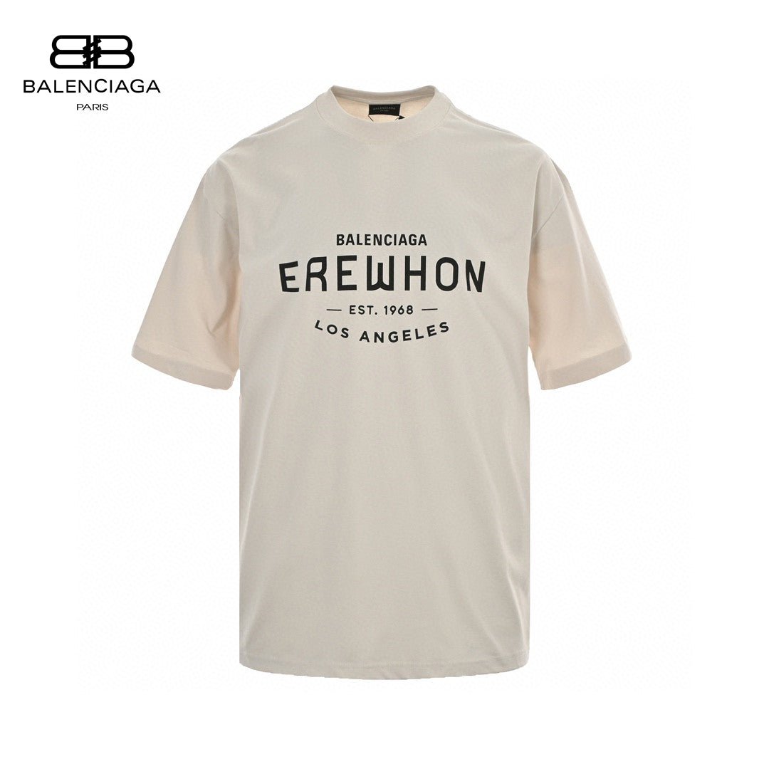 T-shirt beige Balenciaga avec motif EREWHON