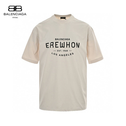 T-shirt beige Balenciaga avec motif EREWHON