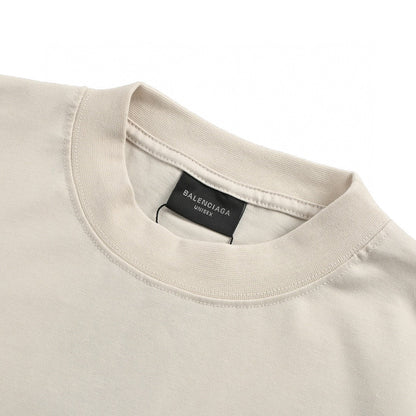 T-shirt beige Balenciaga avec motif EREWHON