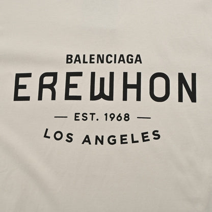 T-shirt beige Balenciaga avec motif EREWHON