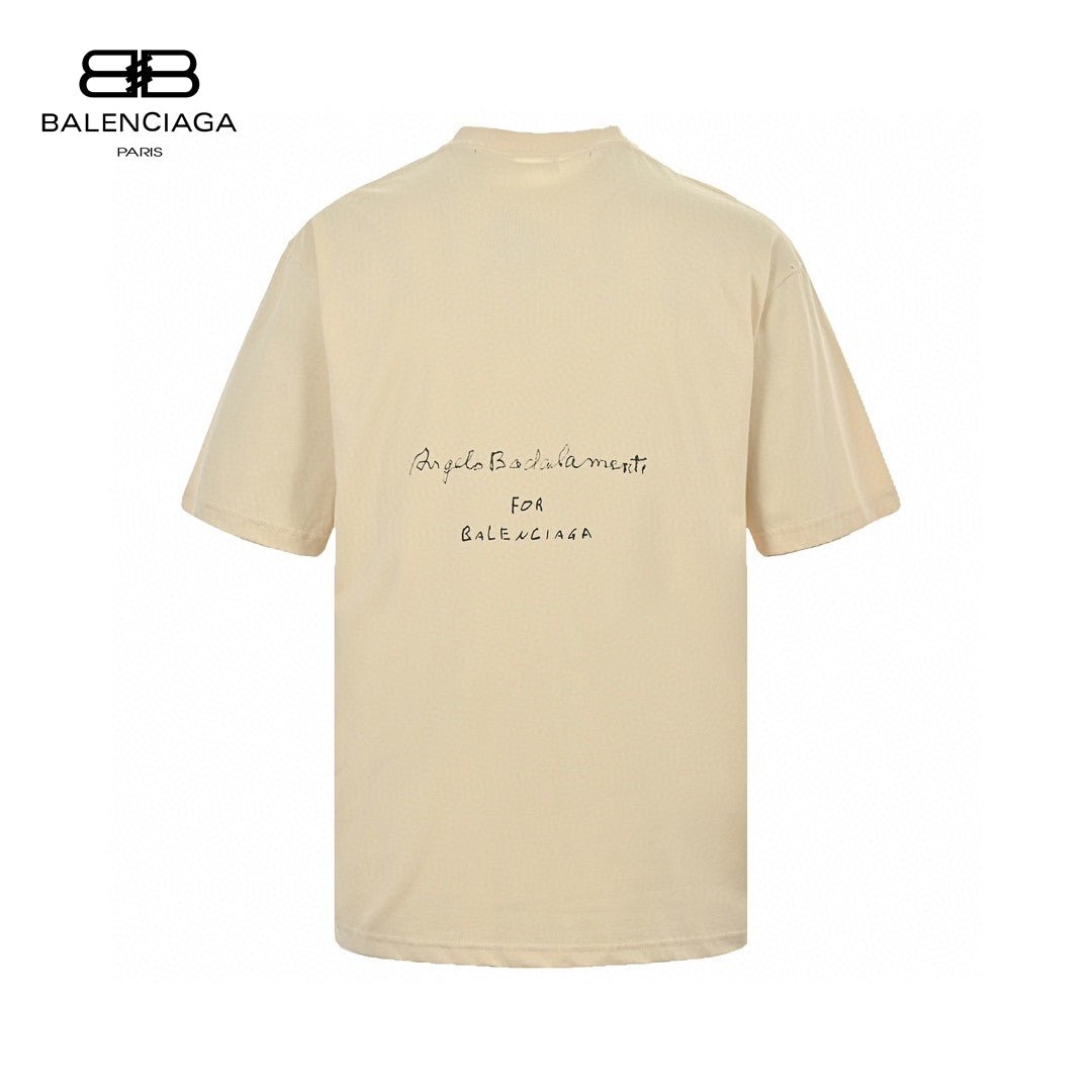 T-shirt beige Balenciaga à notes de musique