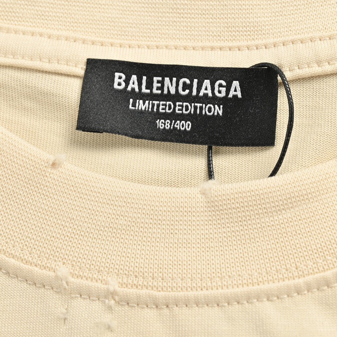 T-shirt beige Balenciaga à notes de musique