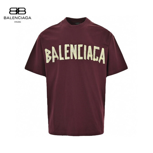 T-shirt Balenciaga bordeaux à logo