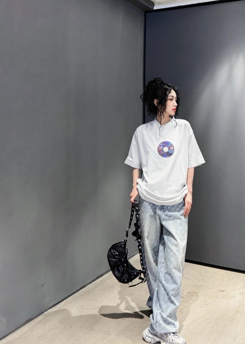 T-shirt blanc Balenciaga CD Graphic