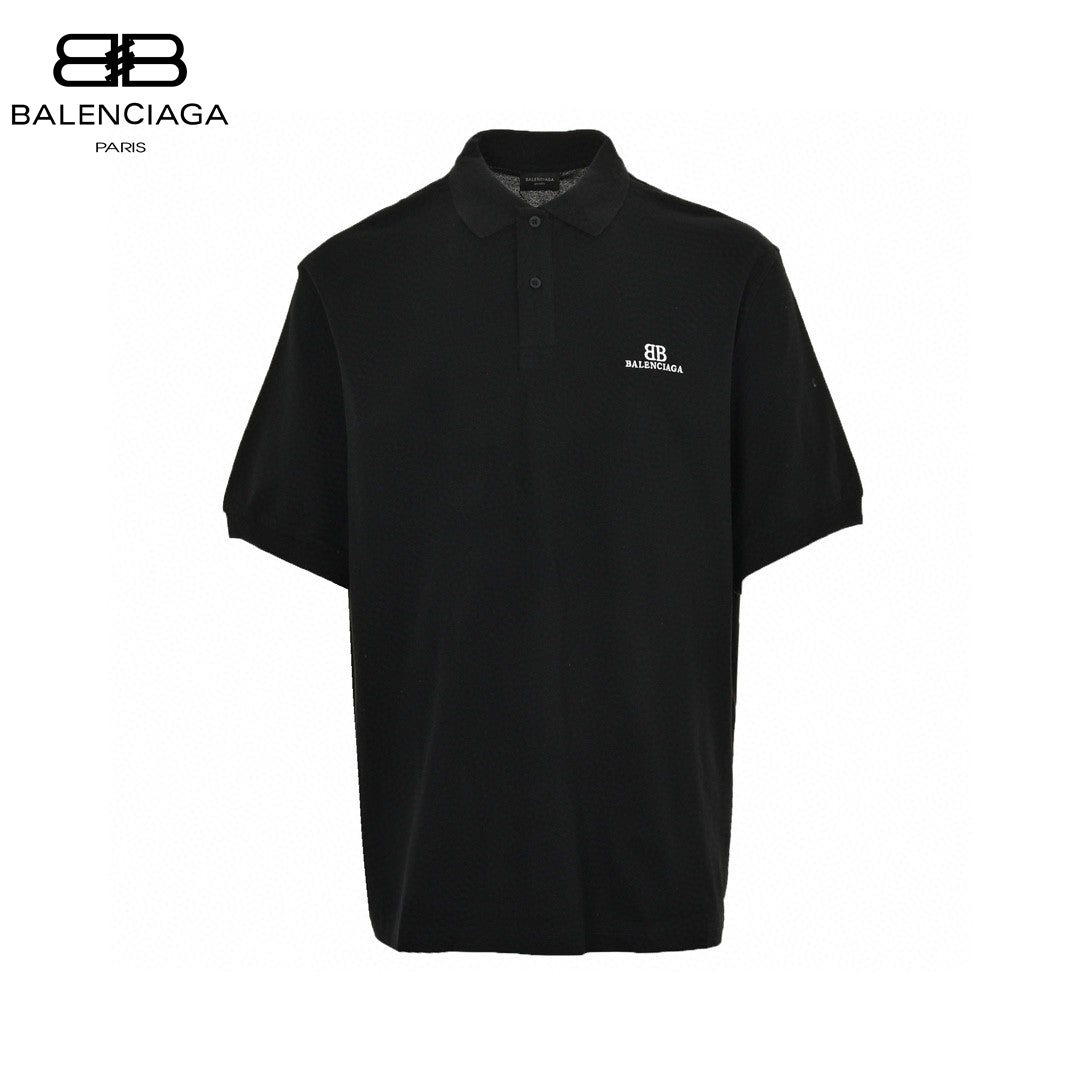 Polo Balenciaga à logo classique (noir)
