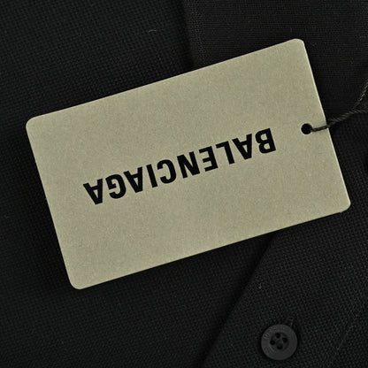 Polo Balenciaga à logo classique (noir)