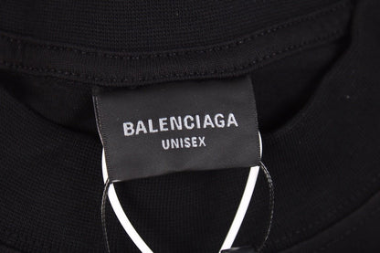 T-shirt Balenciaga à logo BB vieilli