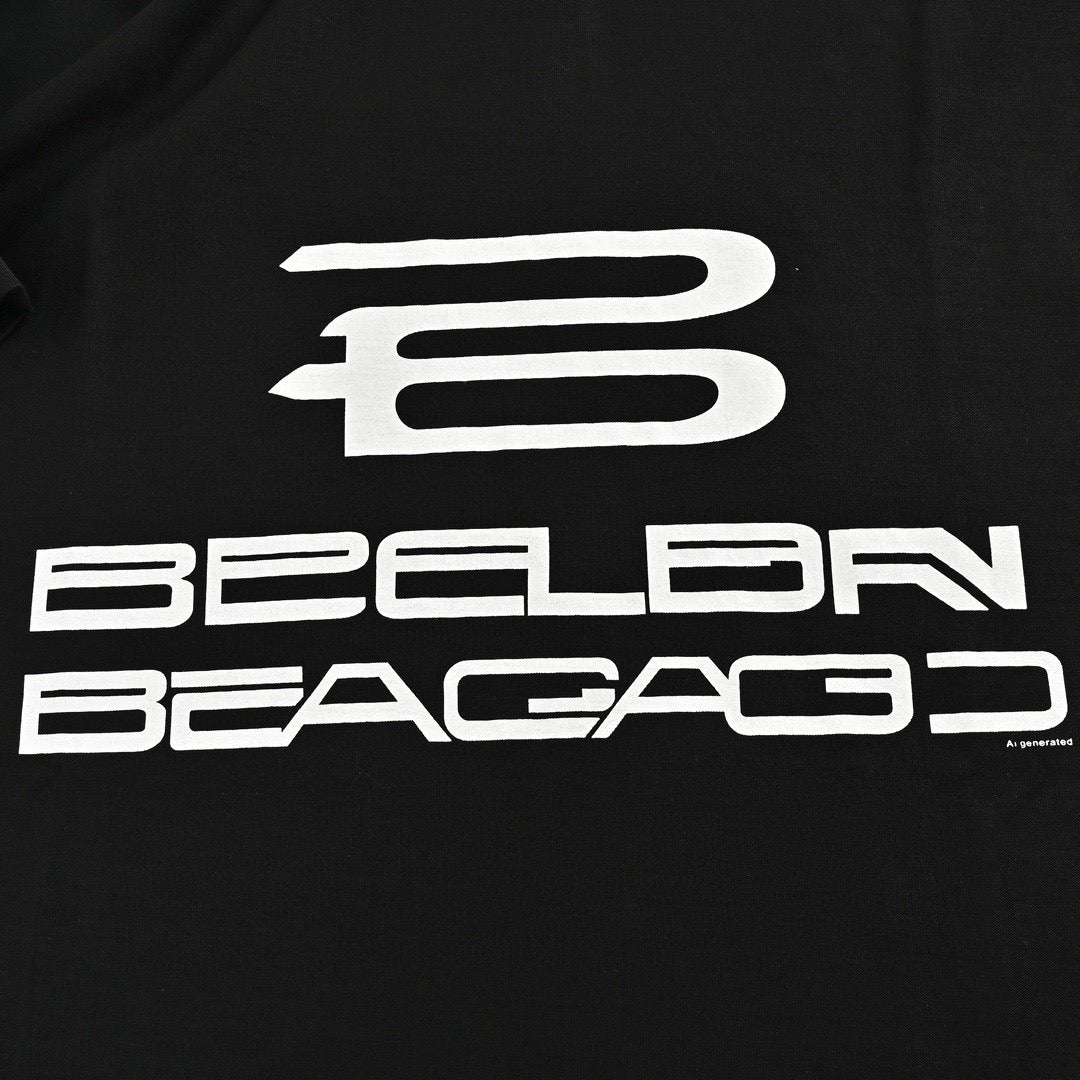 T-shirt noir graphique Balenciaga
