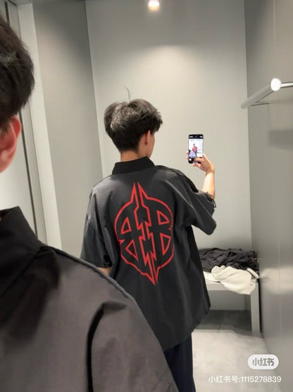 Chemise Balenciaga à logo imprimé au dos