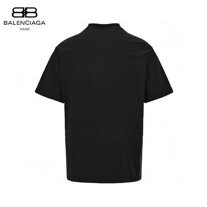 T-shirt noir Balenciaga à logo réfléchissant