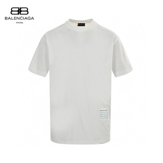 T-shirt blanc Balenciaga avec étiquette détaillée
