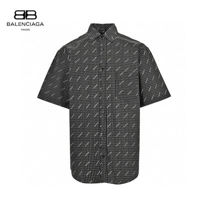 Chemise à carreaux Balenciaga à logo intégral