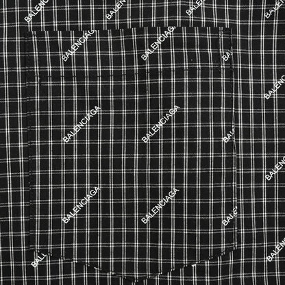 Chemise à carreaux Balenciaga à logo intégral