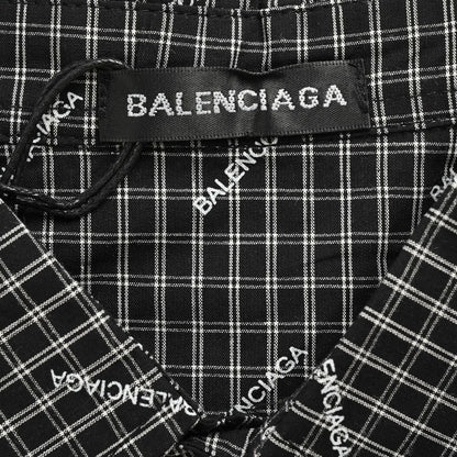 Chemise à carreaux Balenciaga à logo intégral