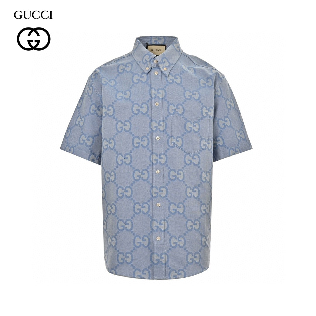 Chemise en jean Gucci à logo intégral