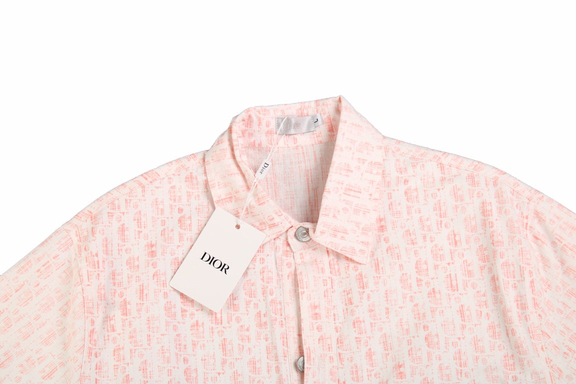 Chemise Dior Monogram (Rose/Blanc)