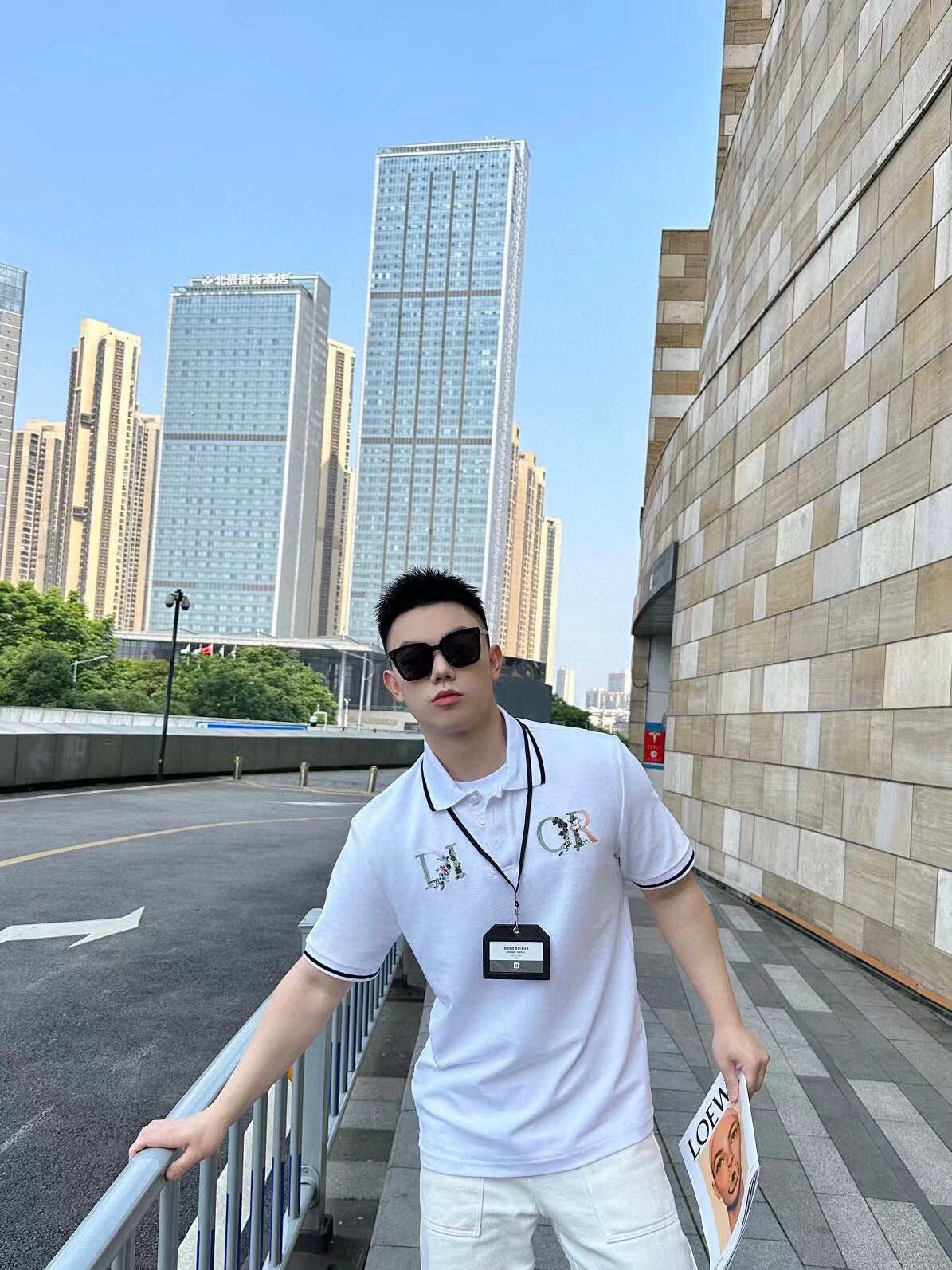 Polo Dior à motif floral