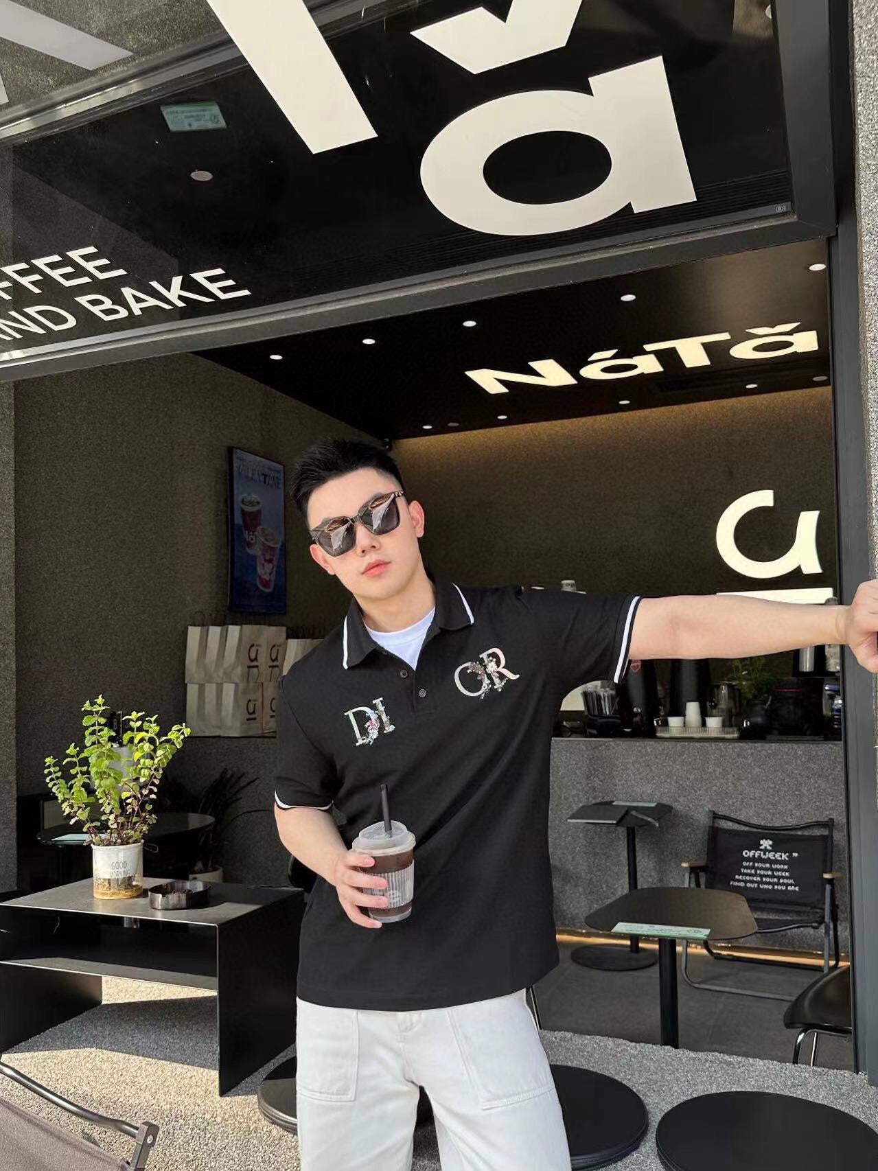 Polo Dior à motif floral