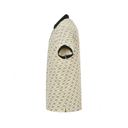 Polo Gucci beige et noir à motifs