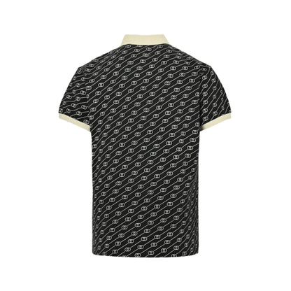 Polo Gucci à motif GG noir
