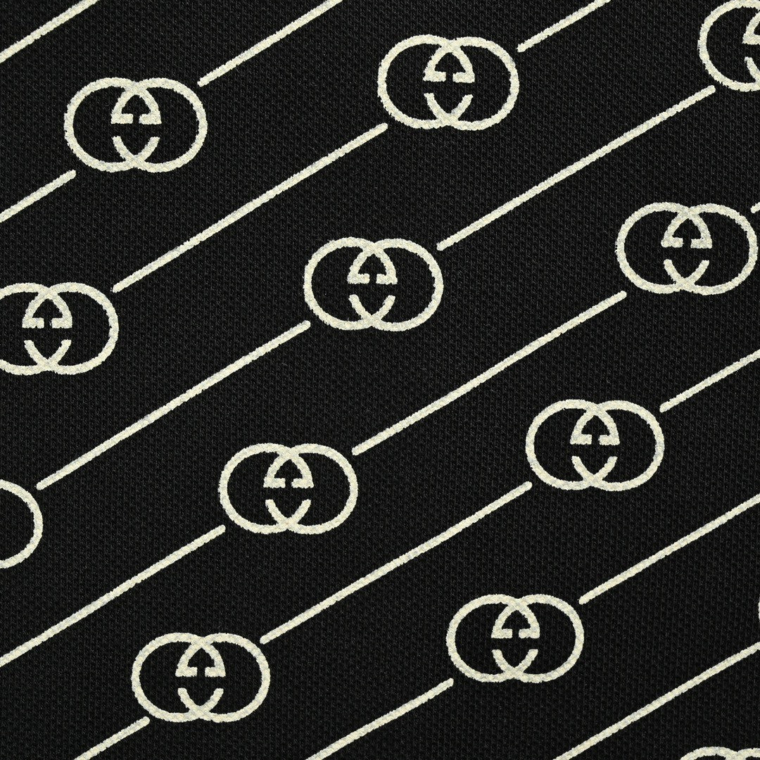 Polo Gucci à motif GG noir