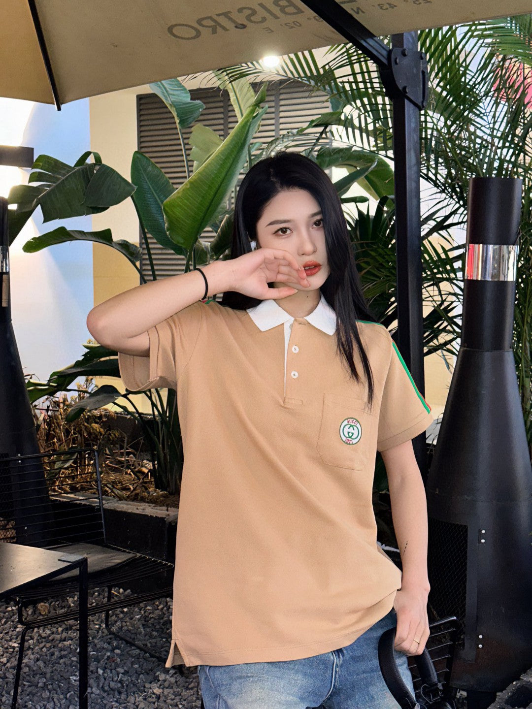 Polo Gucci à manches rayées