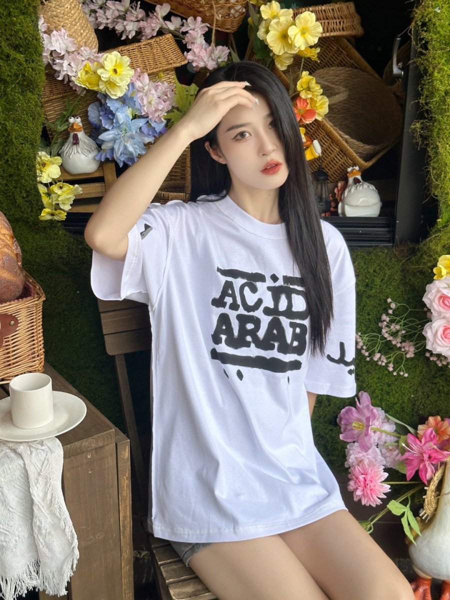T-shirt Balenciaga Acid Arab (blanc)