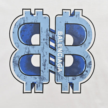 T-shirt Balenciaga à logo BB (blanc)