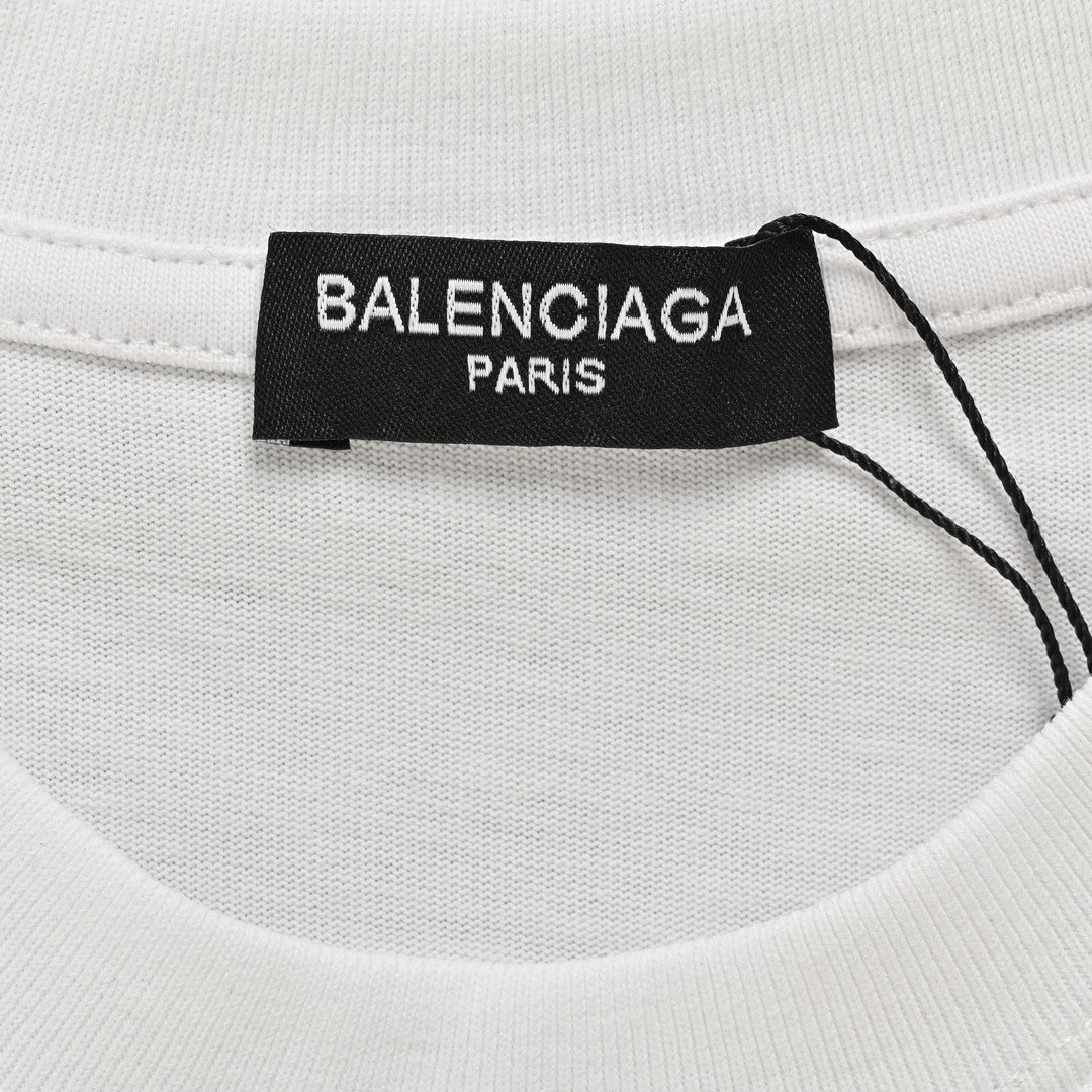 T-shirt Balenciaga à logo BB (blanc)