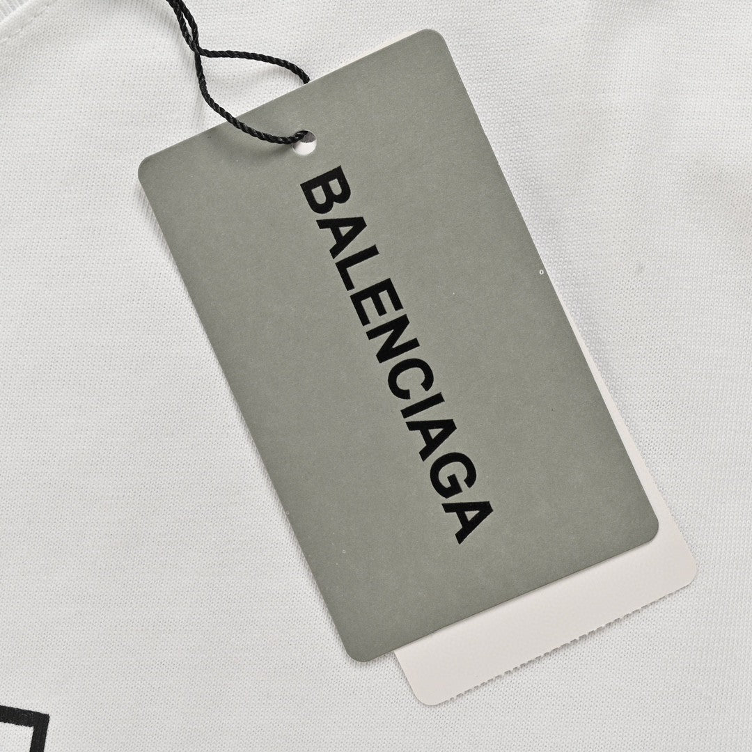 T-shirt Balenciaga à logo BB (blanc)