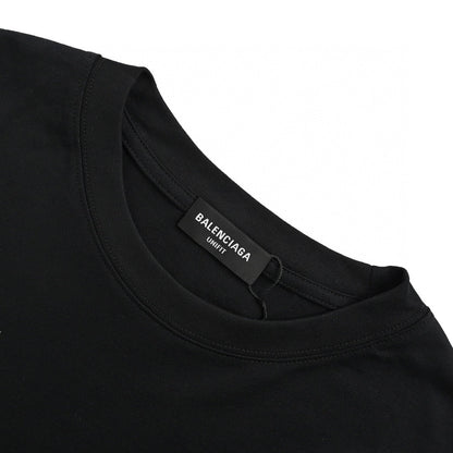 T-shirt noir Balenciaga à motif audacieux
