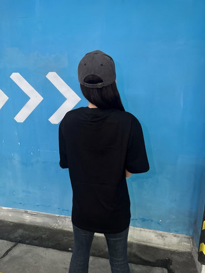 T-shirt Balenciaga à logo cristal noir