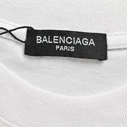 T-shirt Balenciaga à logo cristal blanc