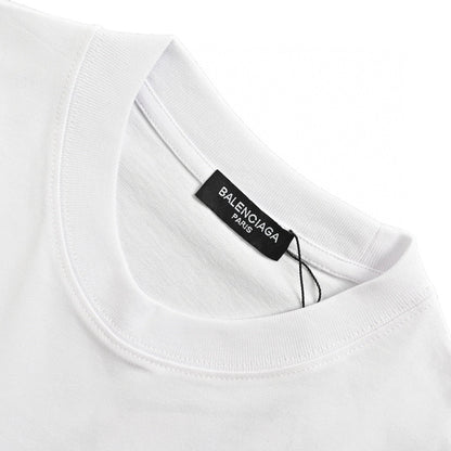T-shirt Balenciaga à logo cristal blanc