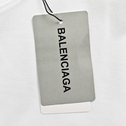 T-shirt Balenciaga à logo cristal blanc
