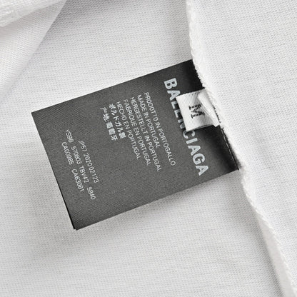T-shirt Balenciaga à logo cristal blanc