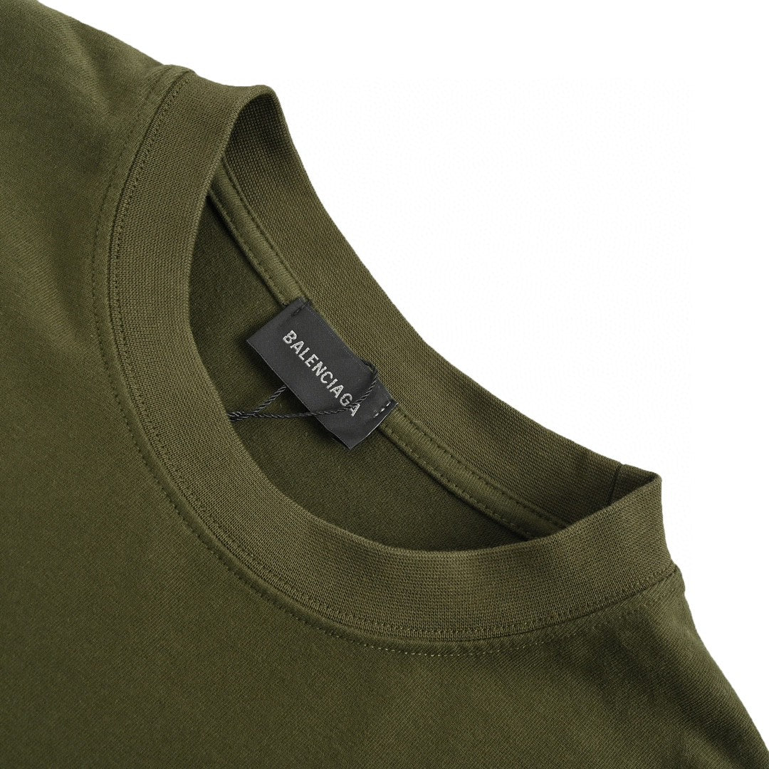 T-shirt Balenciaga Design Team (vert olive)