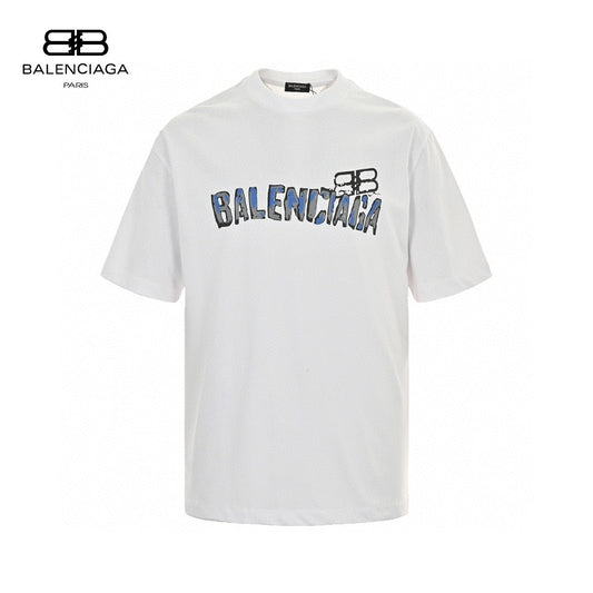 T-shirt Balenciaga à logo déformé