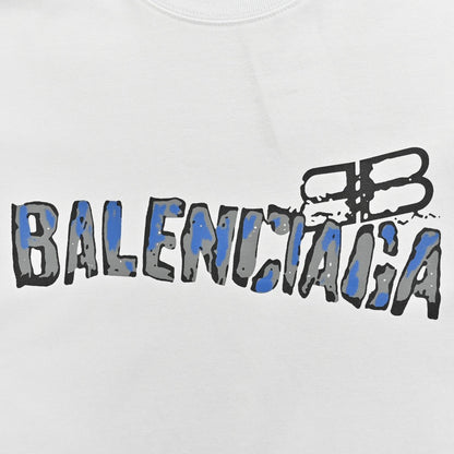 T-shirt Balenciaga à logo déformé