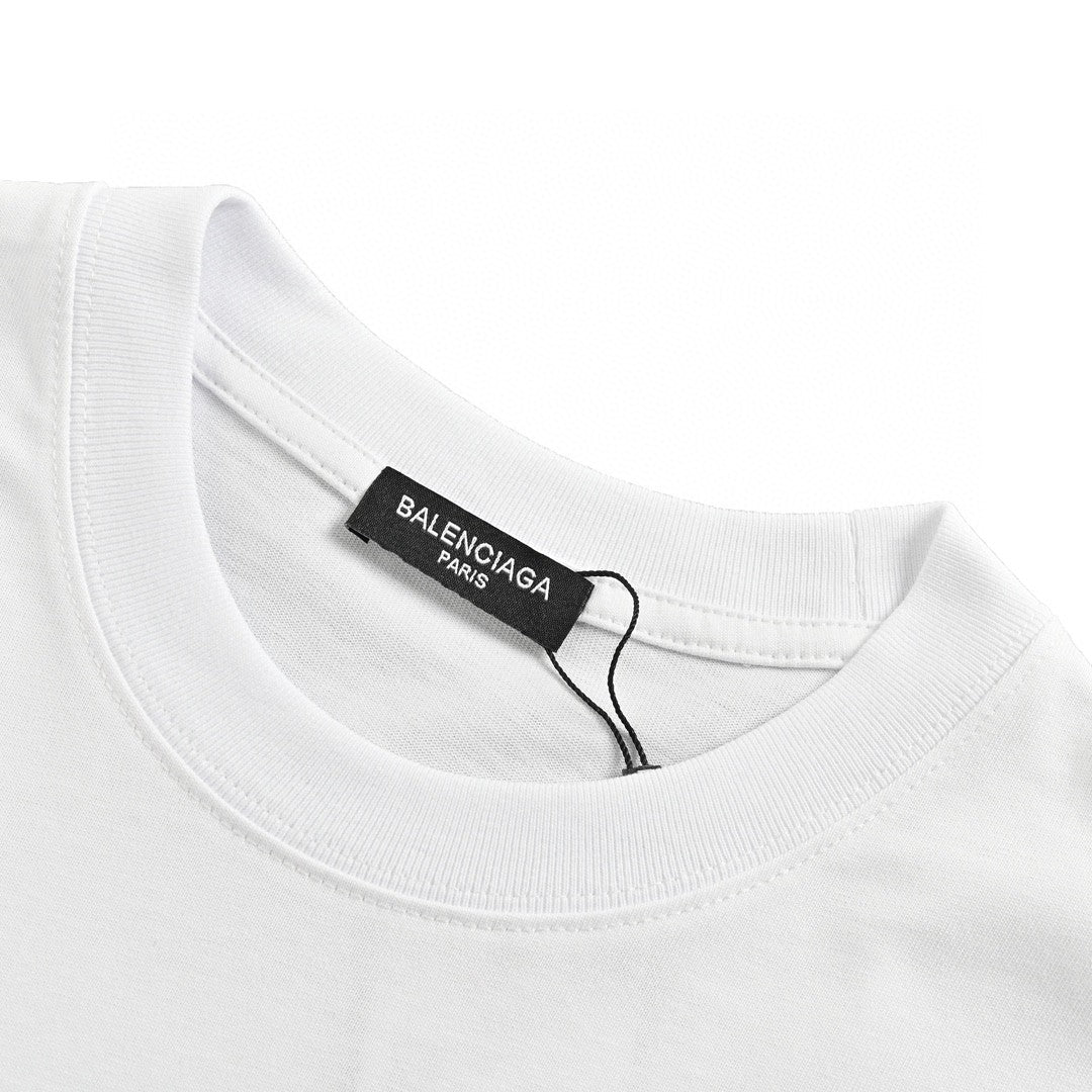 T-shirt Balenciaga à logo déformé