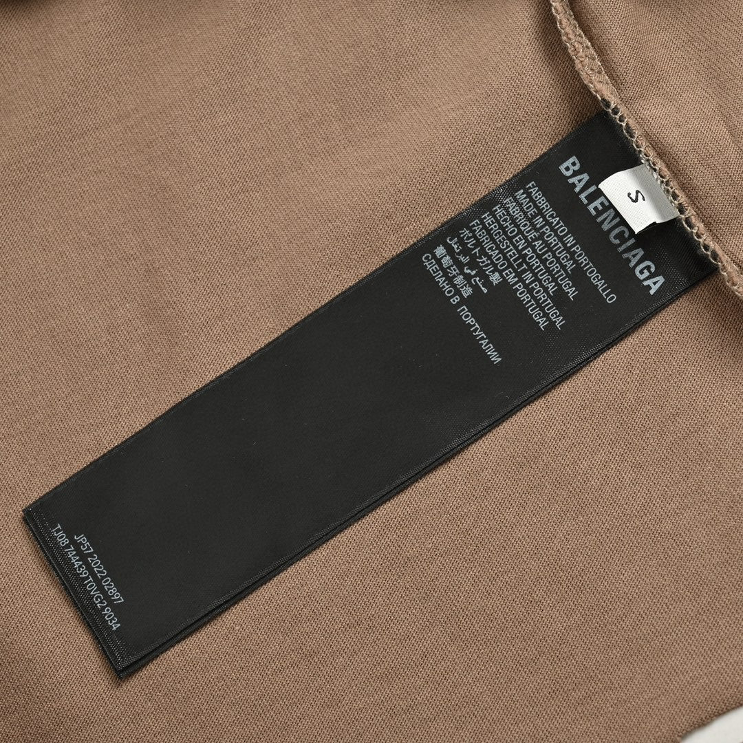 T-shirt Balenciaga à logo vieilli